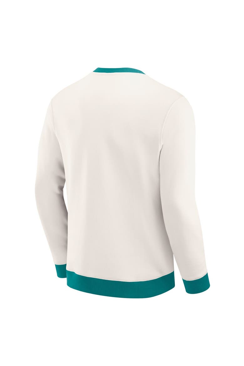 Men's Darius Rucker Collection by Fanatics  Cream Miami Dolphins Colorblock Pullover Sweatshirt, Alternate, color, Cream