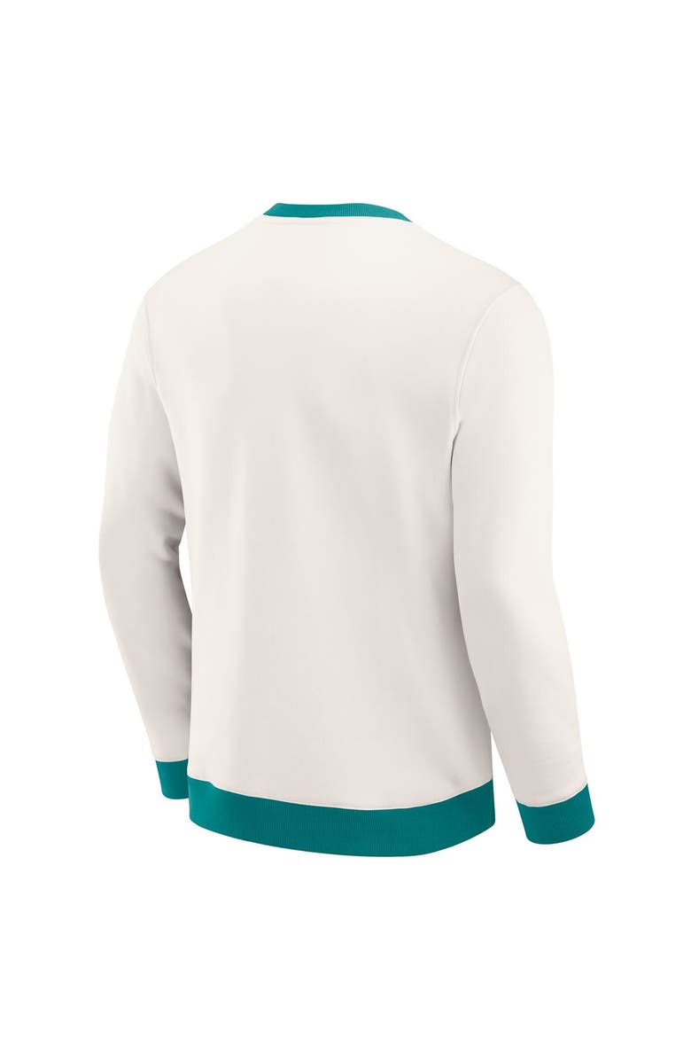 Darius Rucker Collection by Fanatics Men's Darius Rucker Collection by Fanatics  Cream Miami Dolphins Colorblock Pullover Sweatshirt, Alternate, color, Cream