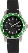 Nautis Dive Pro 200 Leather-Band Watch w/Date