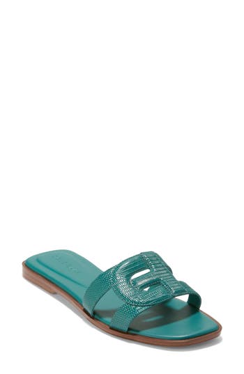 Cole Haan Chrisee Slide Sandal In Grn Jac Li