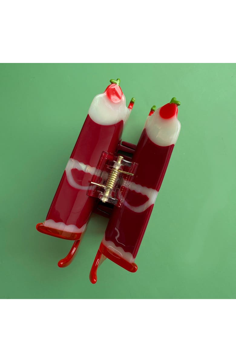 Centinelle Quinceanera Dark Cherry Cake Hair Claw, Alternate, color, Red