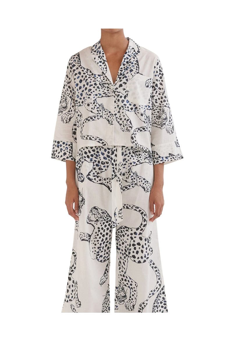 Boxy Pajama Shirt, Alternate, color, Jag Cream