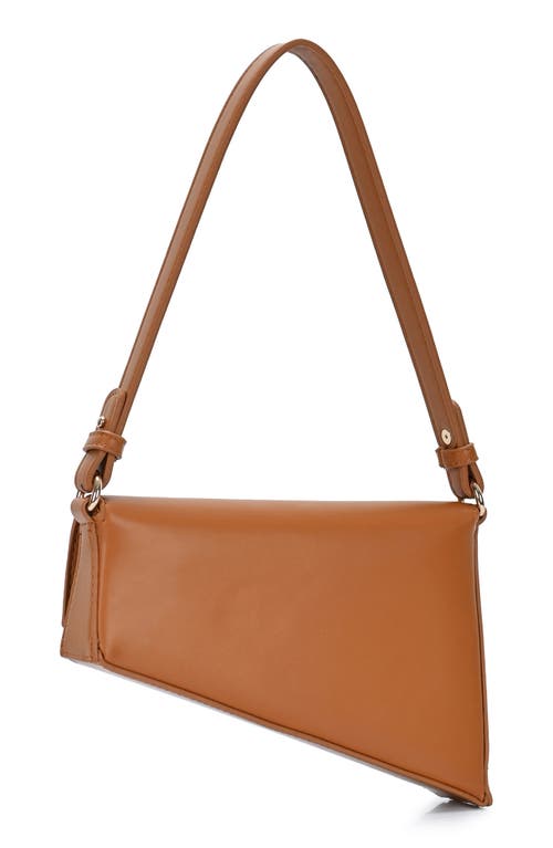Madison West Mini Asymmetric Shoulder Bag In Tan