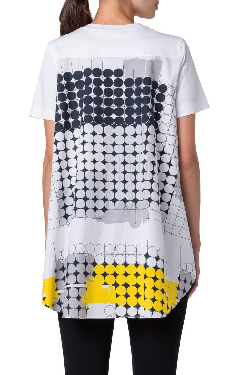 Akris punto Skyscraper High-Low Cotton T-Shirt, Alternate, color, 