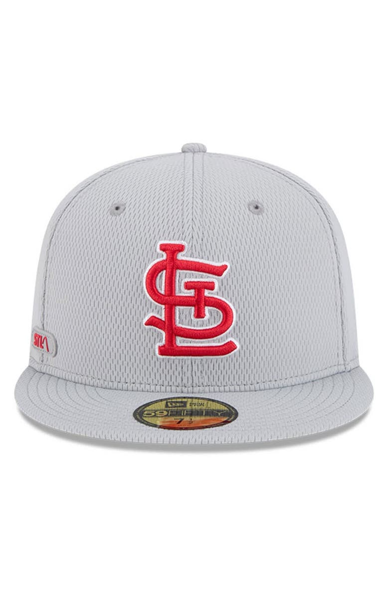 New Era Men's New Era Gray St. Louis Cardinals 2025 MLB Clubhouse 59FIFTY Fitted Hat, Alternate, color, Gray