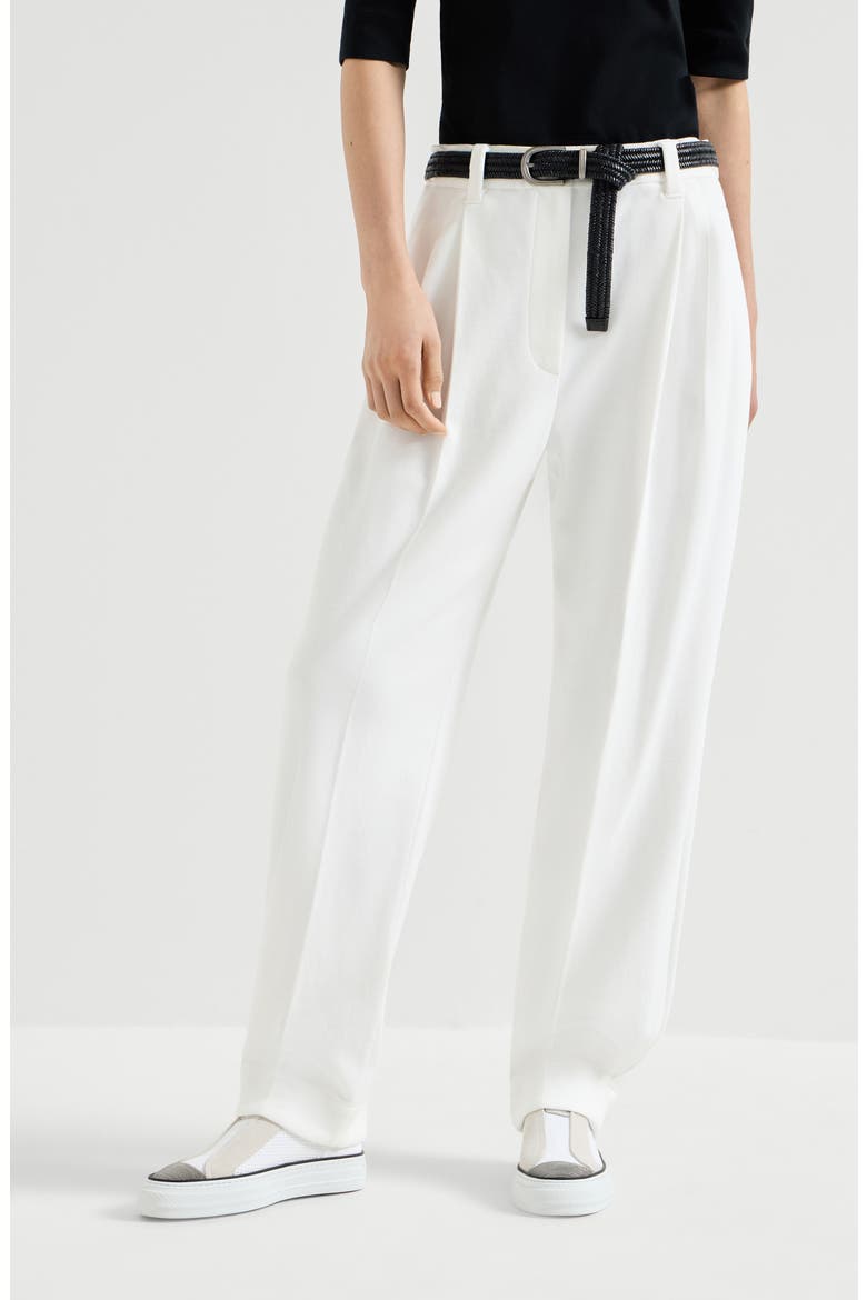 Sartorial Baggy trousers, Main, color, White