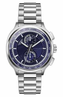 Dual Time Bracelet Watch, 44mm