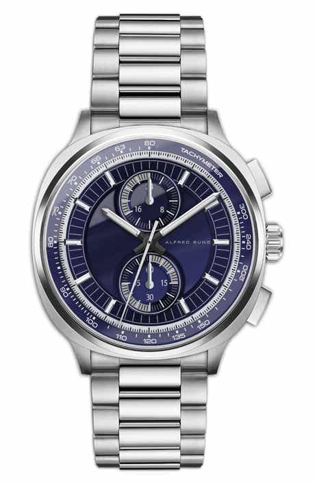 Dual Time Bracelet Watch, 44mm