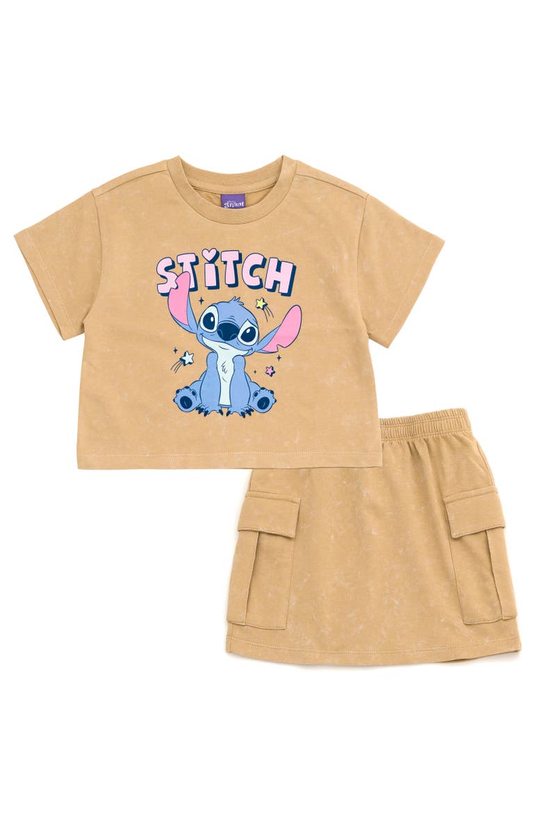 Disney Lilo & Stitch Wash T-Shirt & Skirt Set, Main, color, 
