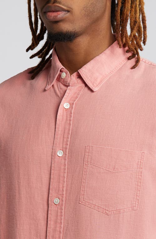 RAILS RAILS PAROS LINEN BLEND SHORT SLEEVE BUTTON-UP SHIRT
