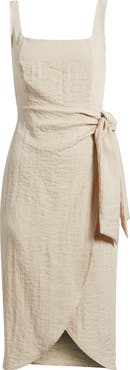 Sam Edelman Wrap Skirt Sleeveless Midi Dress