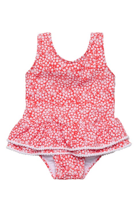 Ditsy Bloom Skirted One-Piece Swimsuit (Baby)