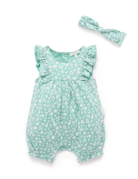 Ruffle Shortie Romper & Headband Set