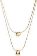 Nordstrom Demi Fine Double Droplet Layered Necklace