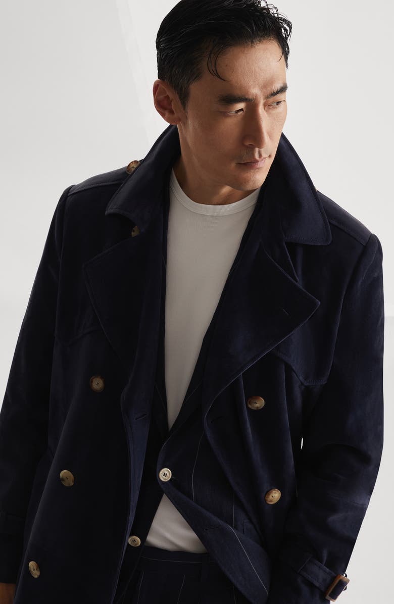 Brunello Cucinelli Suede trench coat, Alternate, color, 