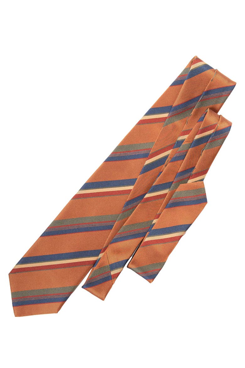 Battisti - Silk Jacquard Tie for Men, Alternate, color, Ginger
