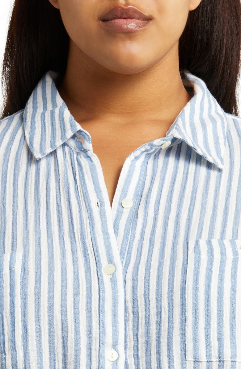 Caslon<sup>®</sup> Plaid Cotton Gauze Shirt, Alternate, color, 