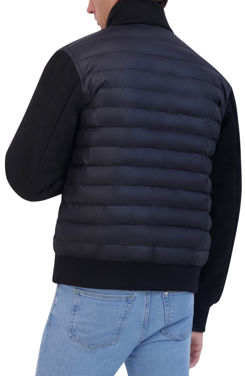 Robert Graham Water Repellent Quilted Bomber Jacket, Alternate, color, Black