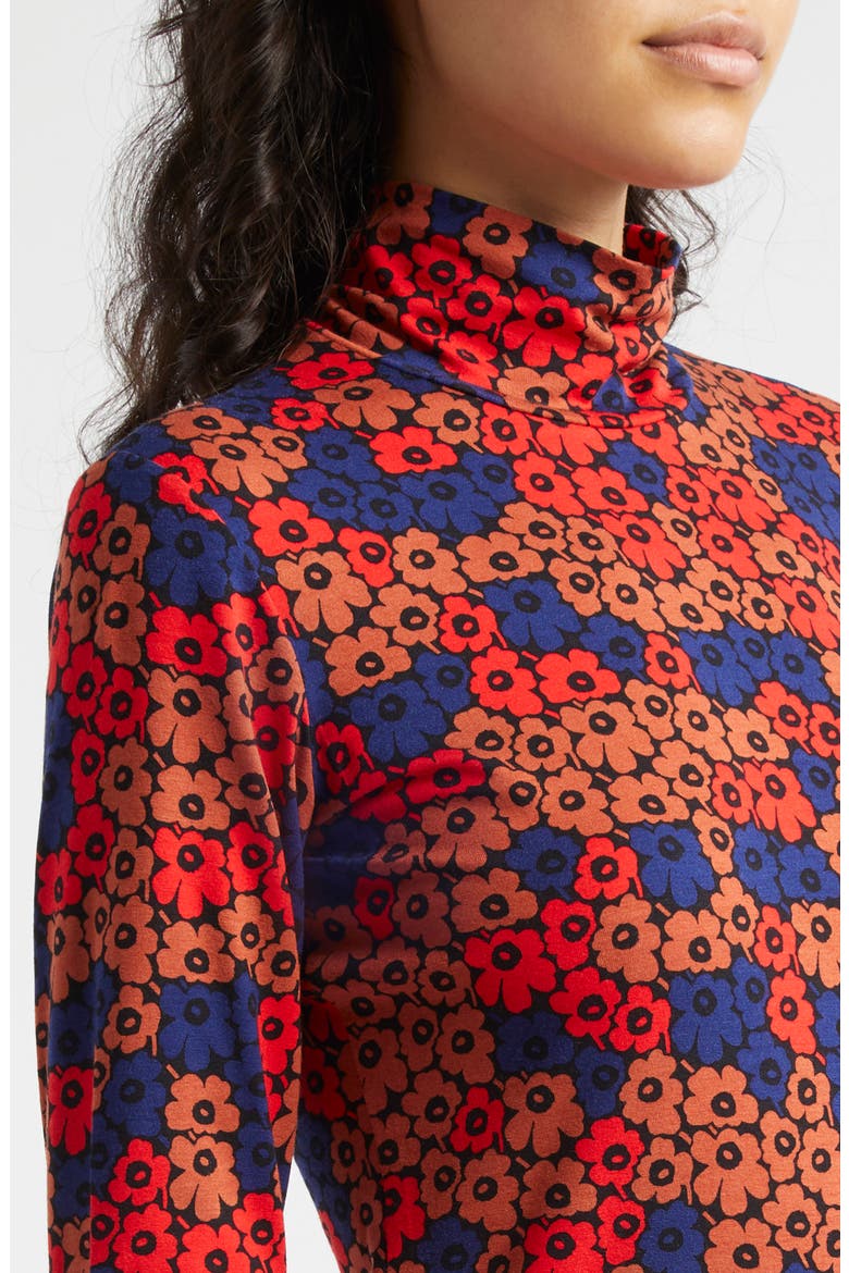 Armas Unikko Mock Neck Top, Alternate, color, BRICK RED BLUE RED