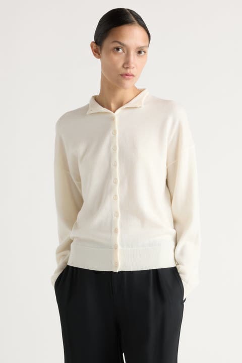 Charlee Lightweight Wool Button Cardigan