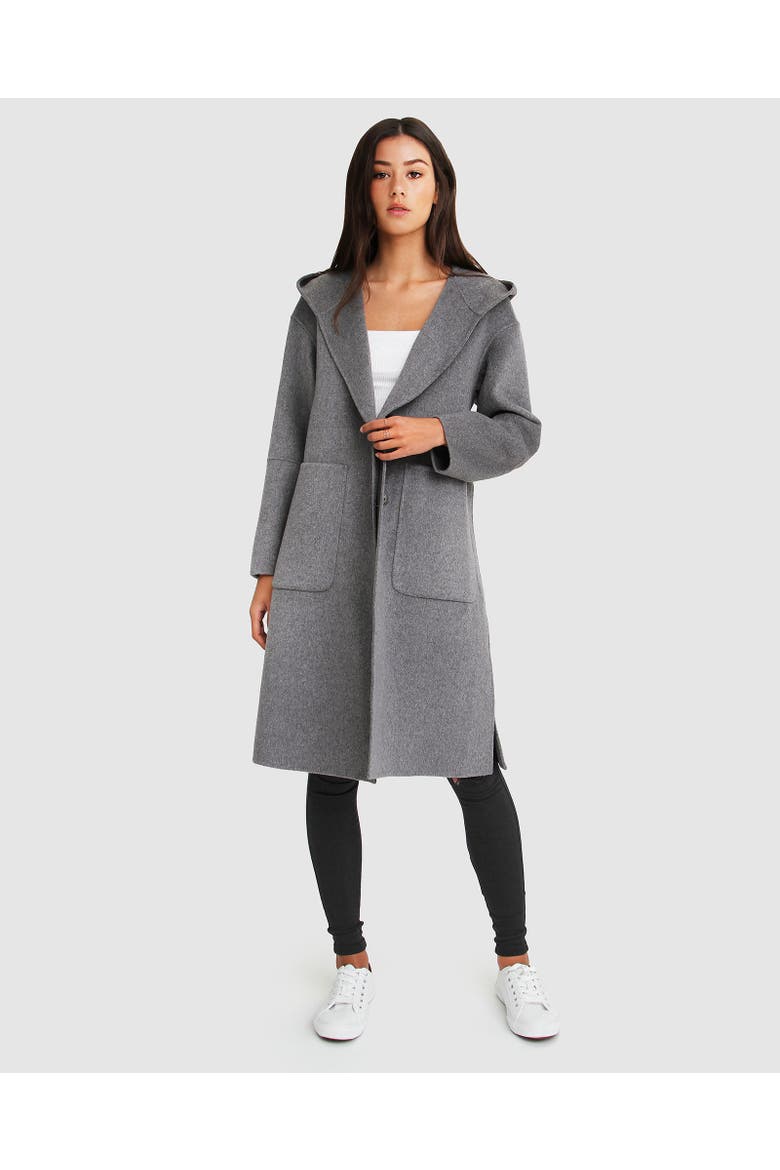 Walk This Way Wool Blend Oversized Coat, Main, color, Dark Grey