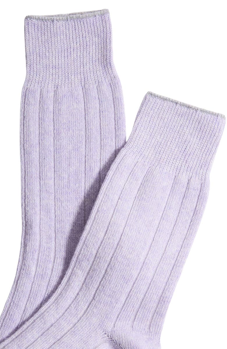Stems Luxe Merino Wool & Cashmere Blend Crew Socks, Alternate, color, Periwinkle