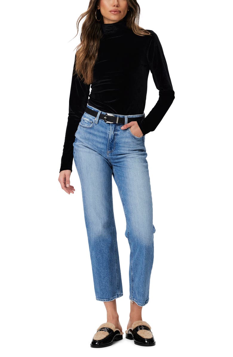 PAIGE Noella High Waist Distressed Ankle Jeans, Alternate, color, 