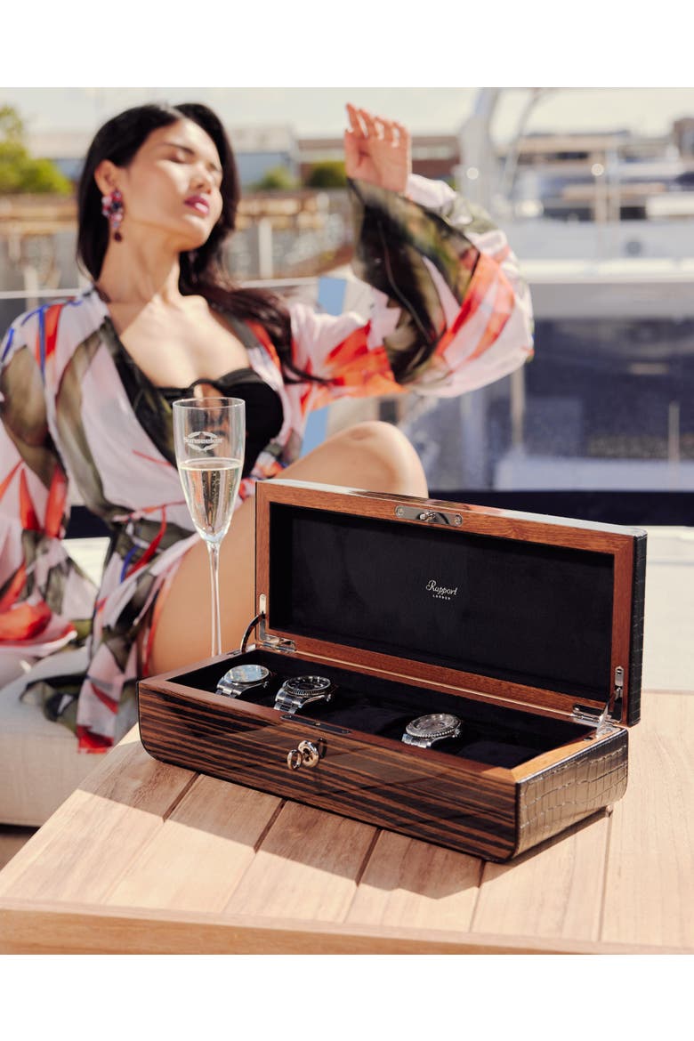 MAYFAIR FIVE WATCH BOX, Alternate, color, Brown