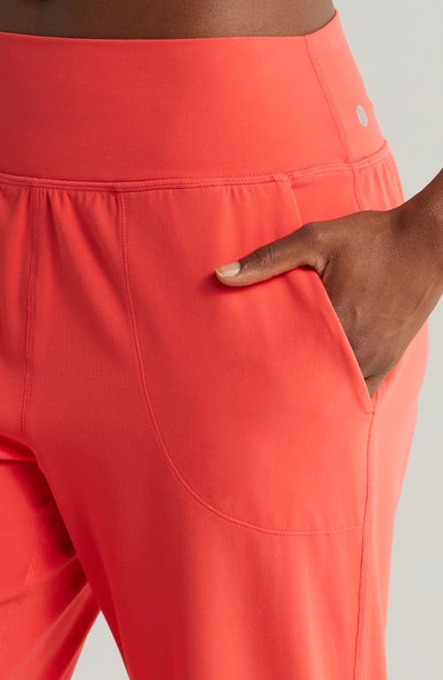 Zella Studio Luxe High Waist Slim Joggers In Red Cayenne