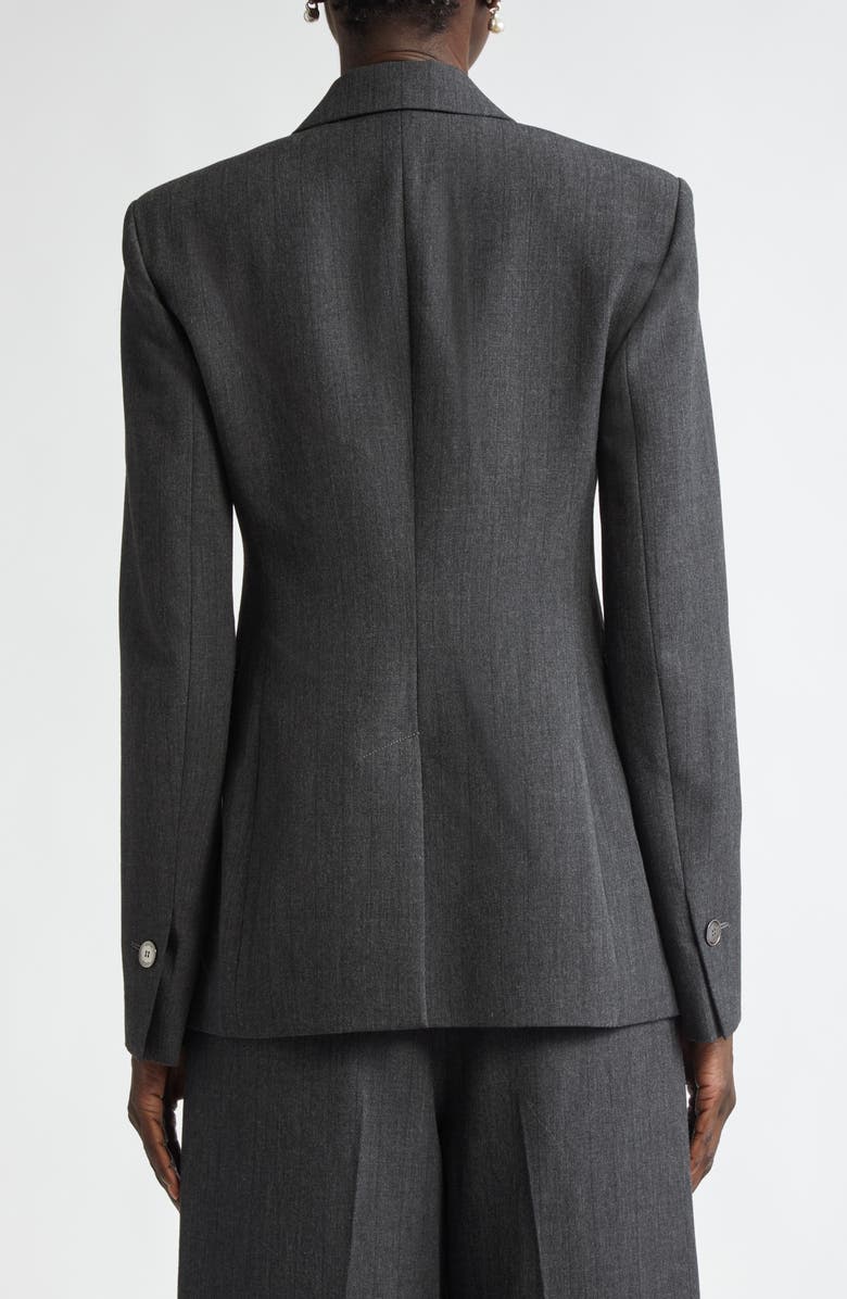 ST. JOHN Pinstripe Luxe Suiting Jacket, Alternate, color, Shadow
