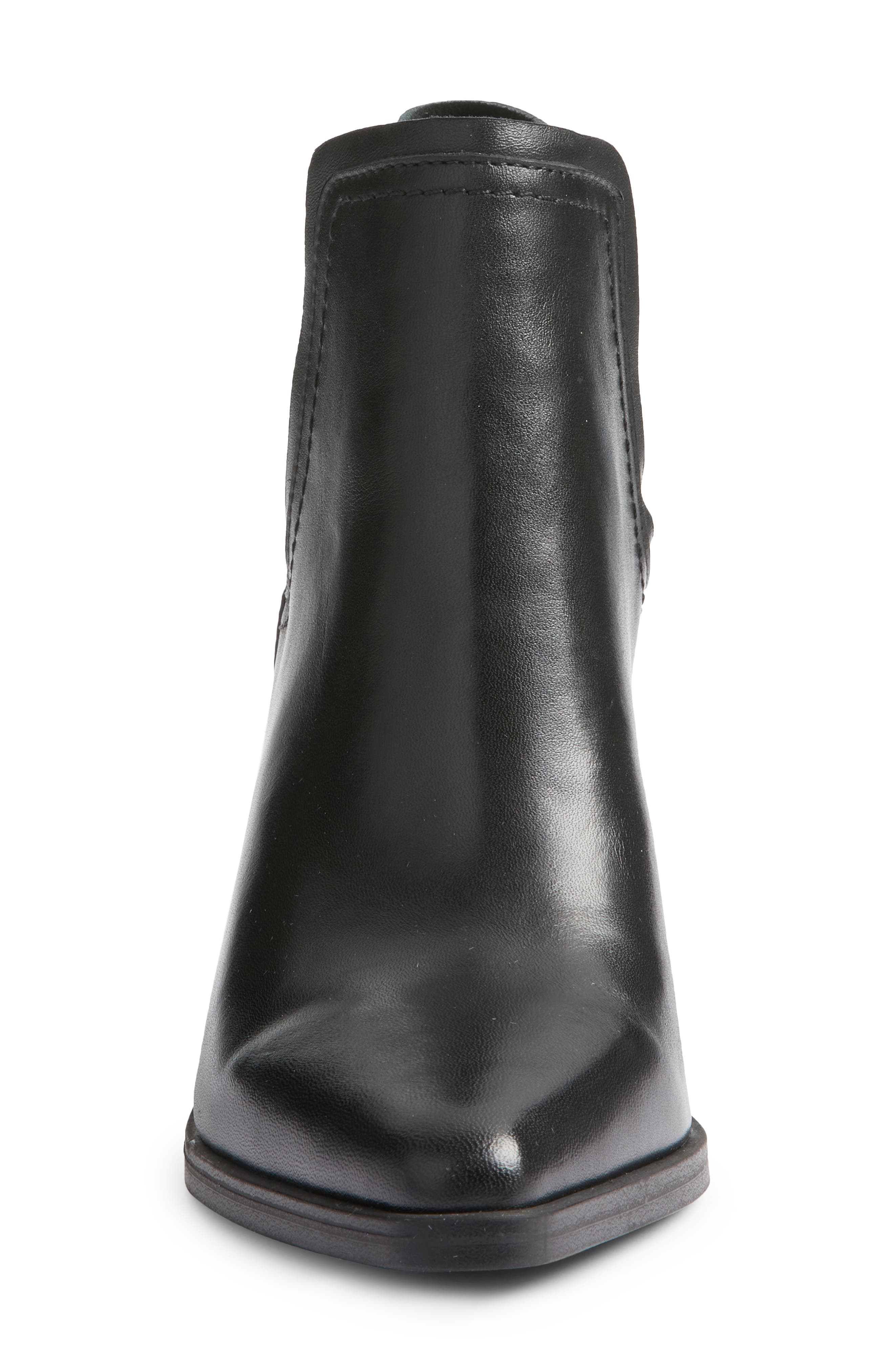 Havannah Pointed Toe Bootie, Alternate, color, BLACK LEATHER