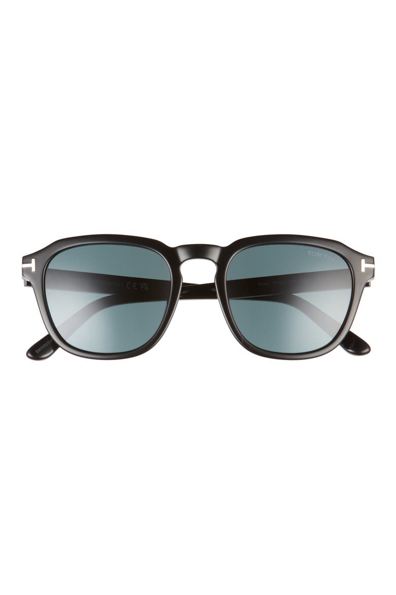 Avery 52mm Round Sunglasses, Main, color, SBLK/BLU