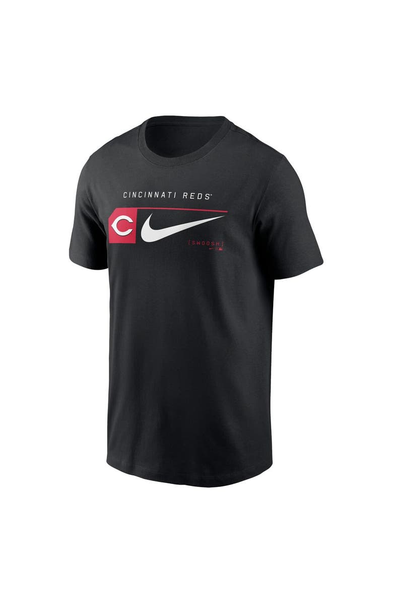Nike Men's Nike Black Cincinnati Reds Team Swoosh Lockup T-Shirt, Alternate, color, 