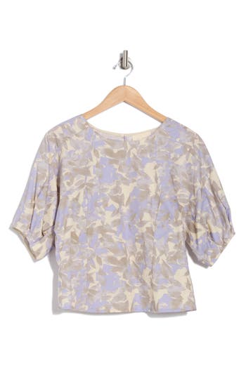 MELLODAY MELLODAY OVERSIZE SHORT SLEEVE POPLIN TOP