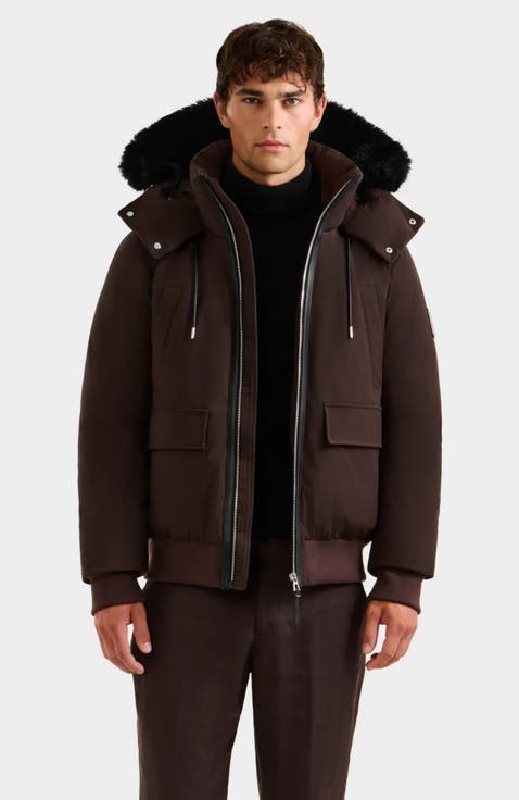 Jerome Down Bomber With Removable Faux Fur