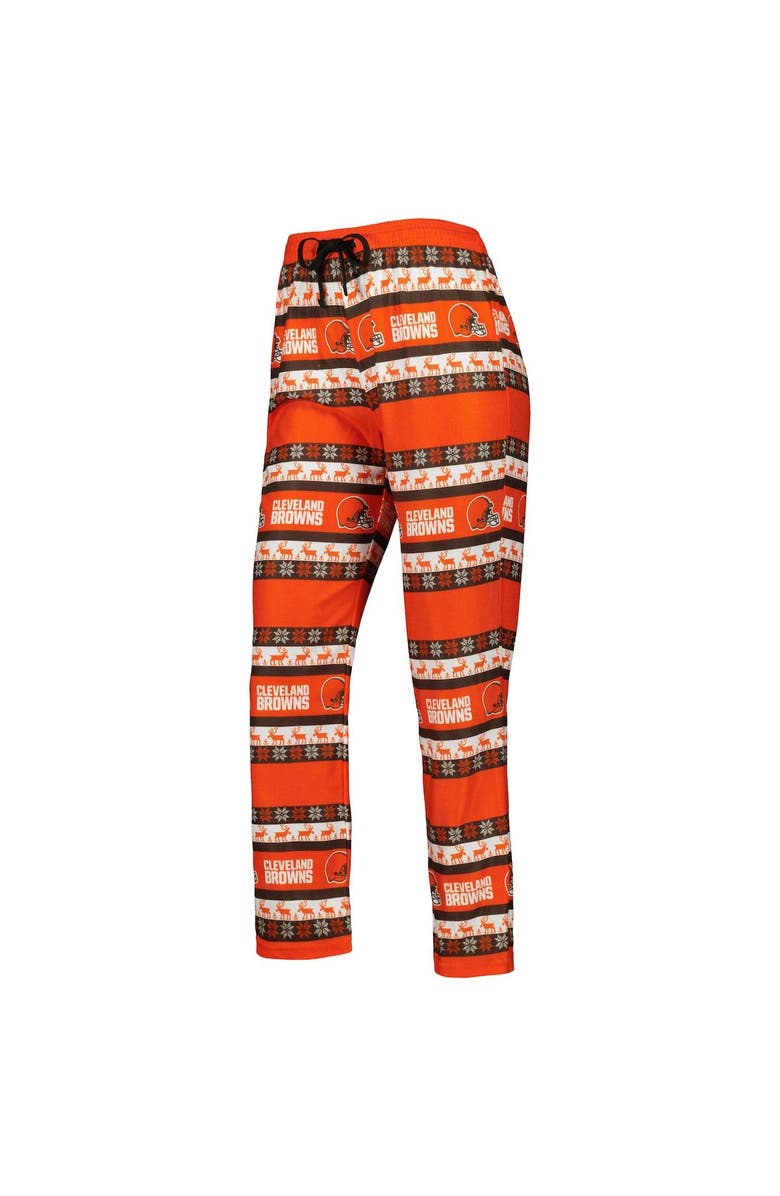 FOCO Women's FOCO Orange Cleveland Browns Holiday Ugly Pajama Set, Alternate, color, Orange