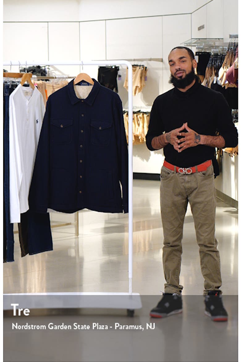 Waffle Stitch Shirt Jacket with Faux Shearling Lining video