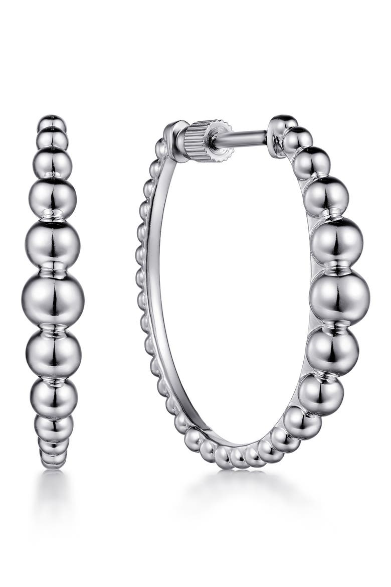 Classic Hoop Earrings, Main, color, STERLING SILVER