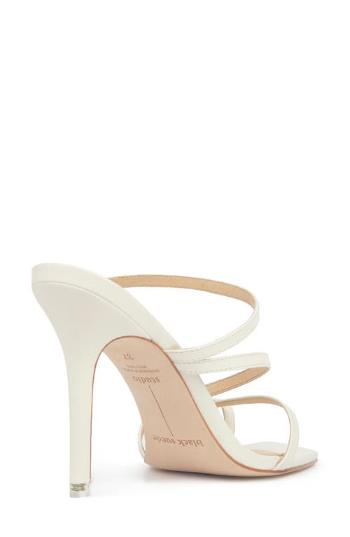 Black Suede Studio Cindy Stiletto Sandal In Cream Leather