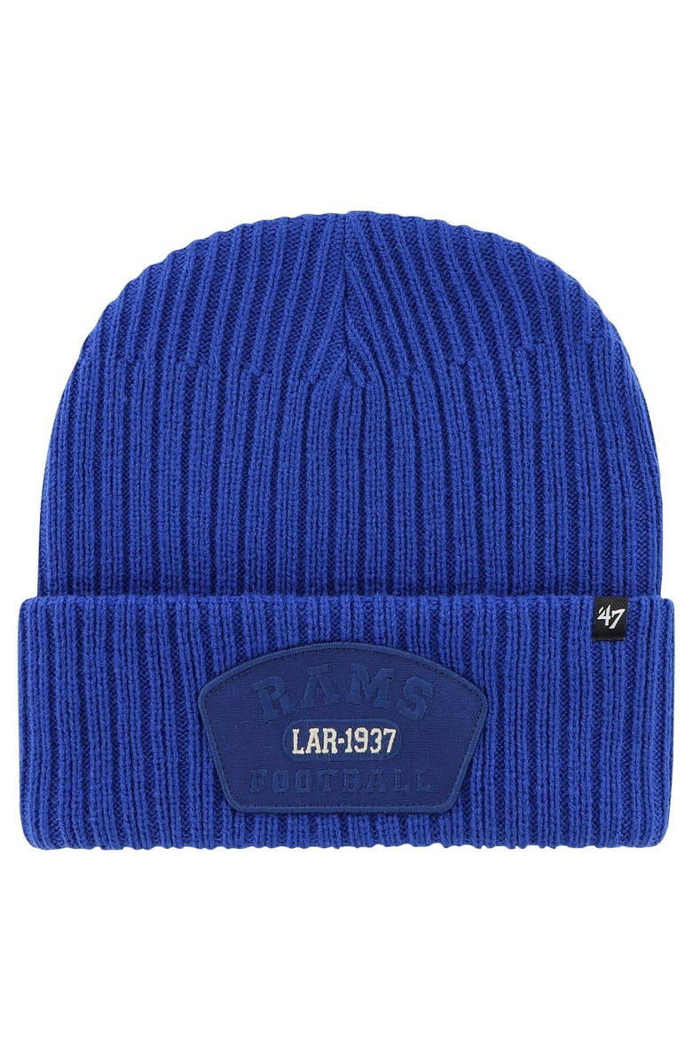 '47 Men's '47 Royal Los Angeles Rams Ridgeway Cuffed Knit Hat, Main, color, Royal