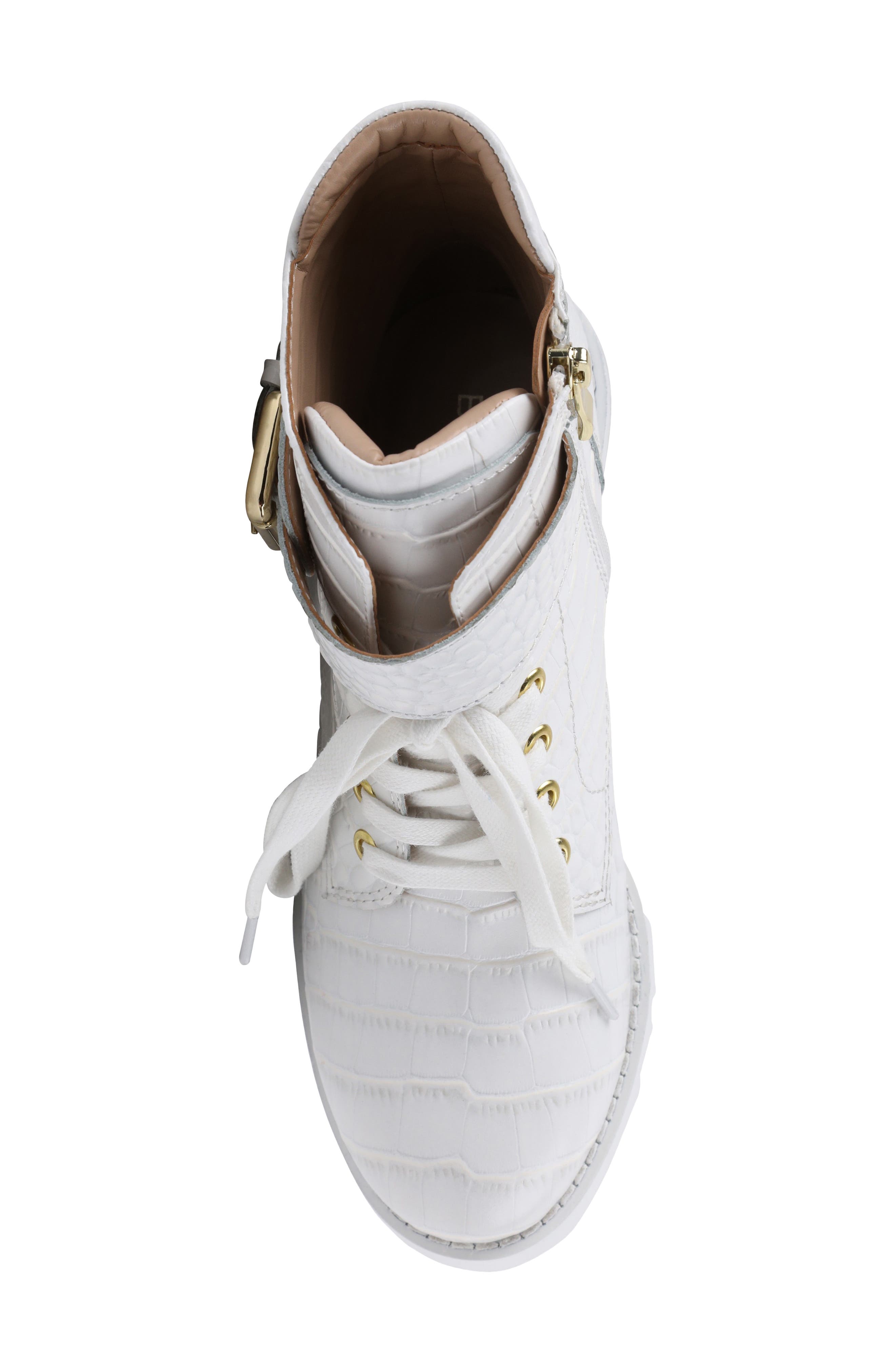 Nubi Combat Boot, Alternate, color, BRIGHT WHITE CROC PRINT