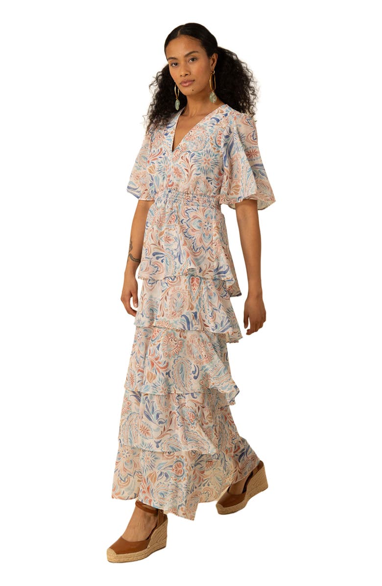 Hale Bob Karsyn Tiered Maxi Dress, Alternate, color,