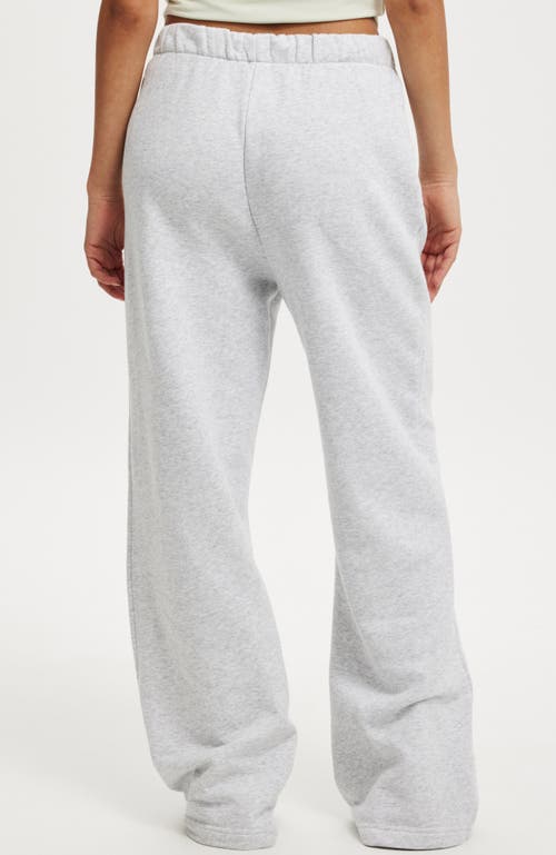 Cotton On Classic Fleece Wide Leg Sweatpant In Soft Grey Marle