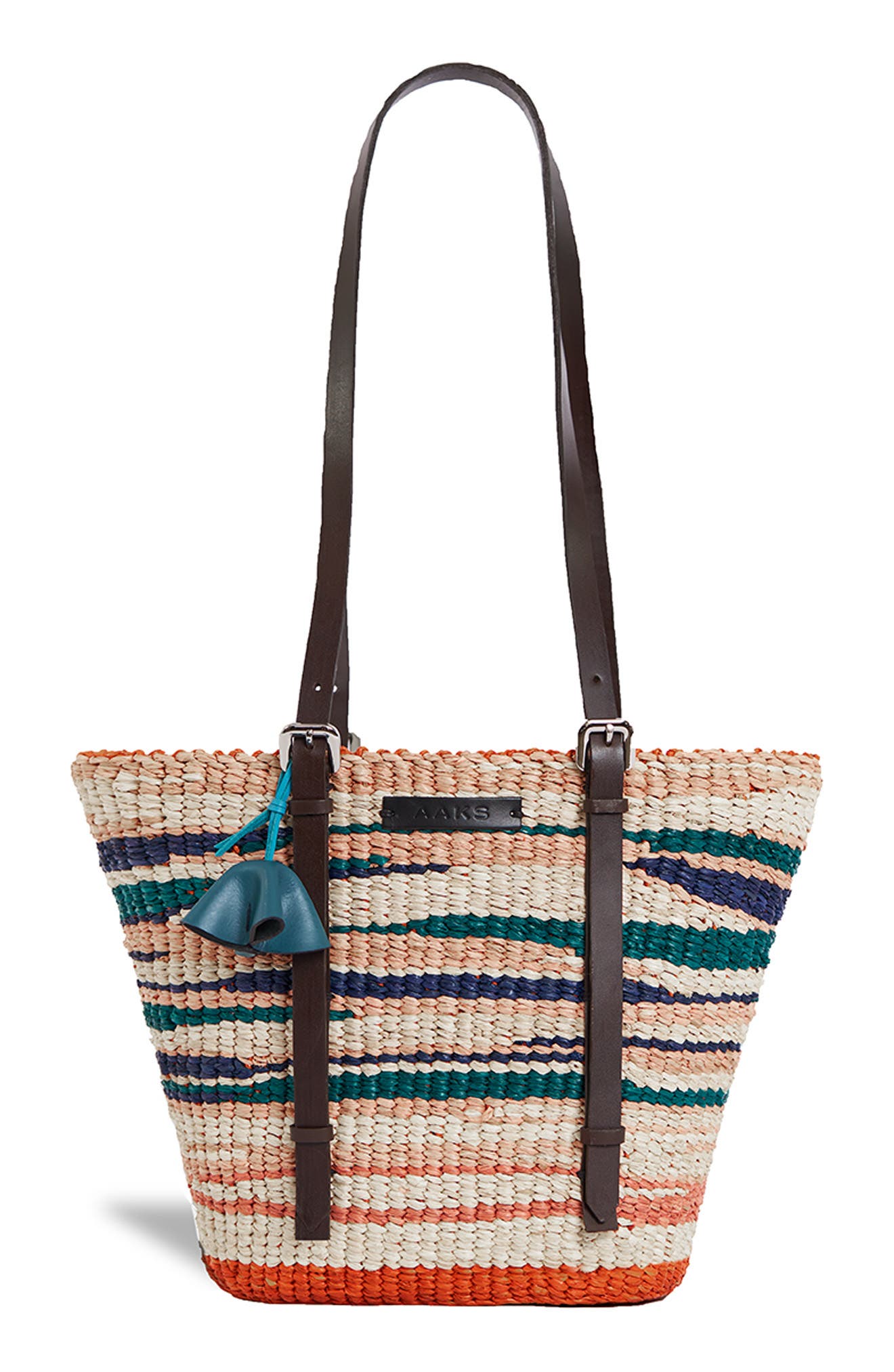 A A K S Hawa Tie Dye Raffia Tote, Main, color, 