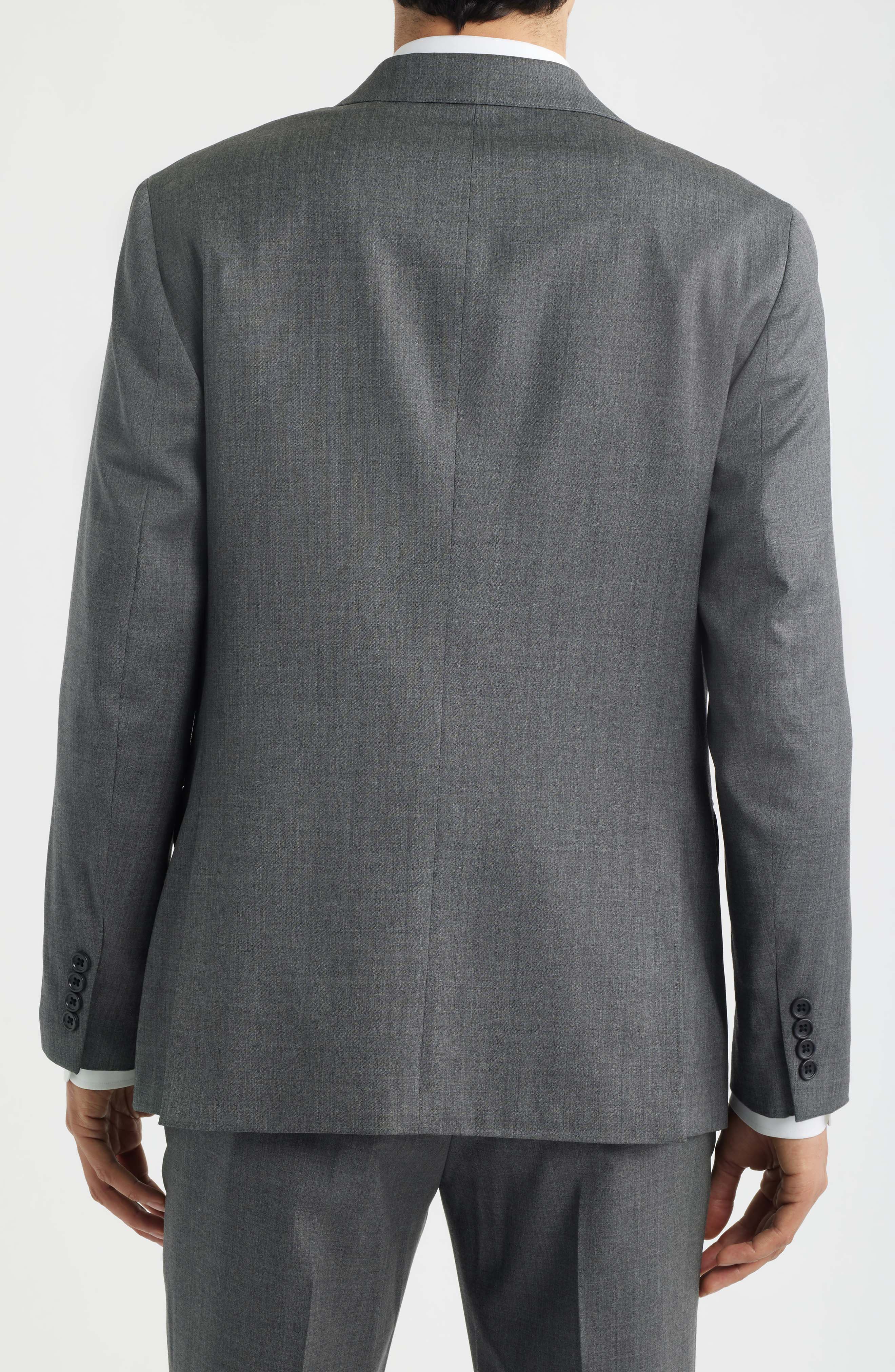 Jetsetter Standard Fit Grey Stretch Wool Suit Jacket - image 2