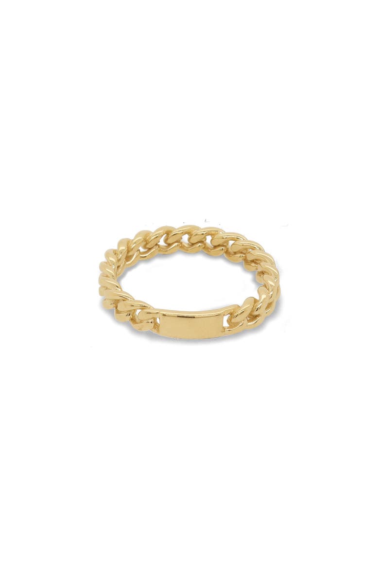 Curb Link Ring, Alternate, color, Yellow Gold