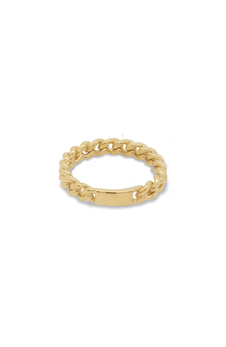 The Lovery Fine Jewelry Curb Link Ring, Alternate, color, Yellow Gold