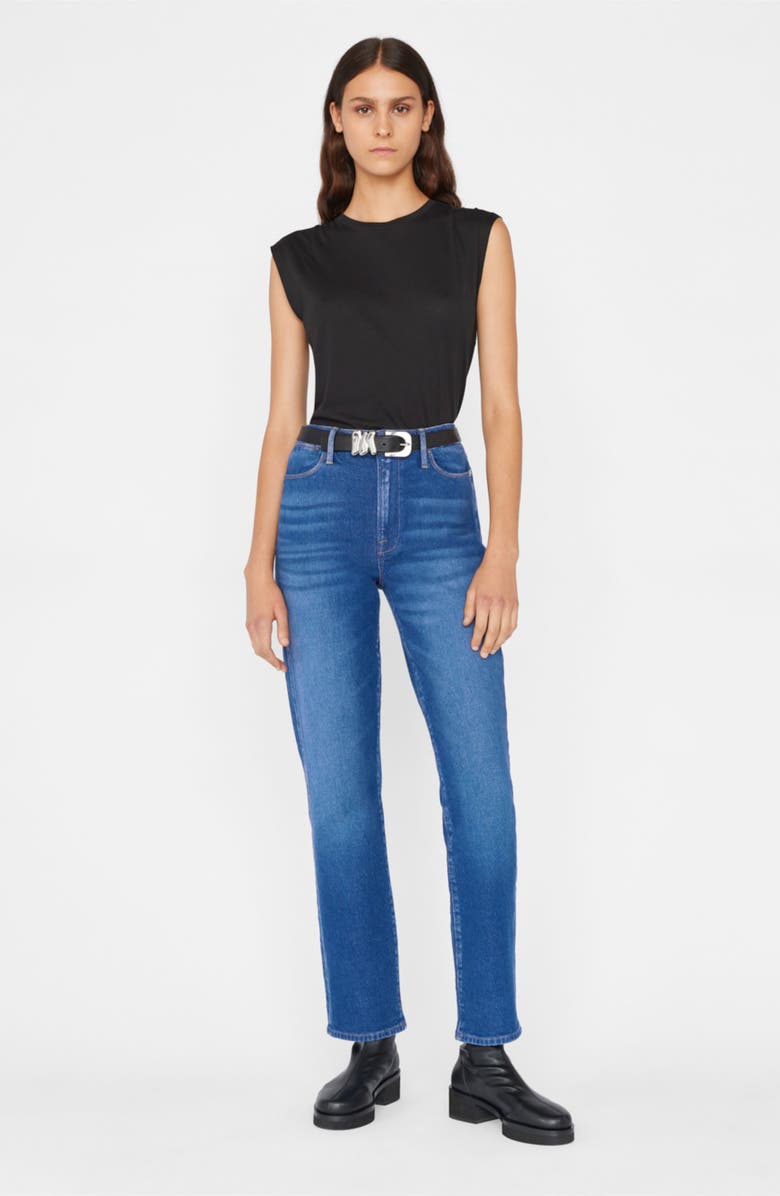 FRAME Le Super High Waist Straight Leg Jeans, Alternate, color,