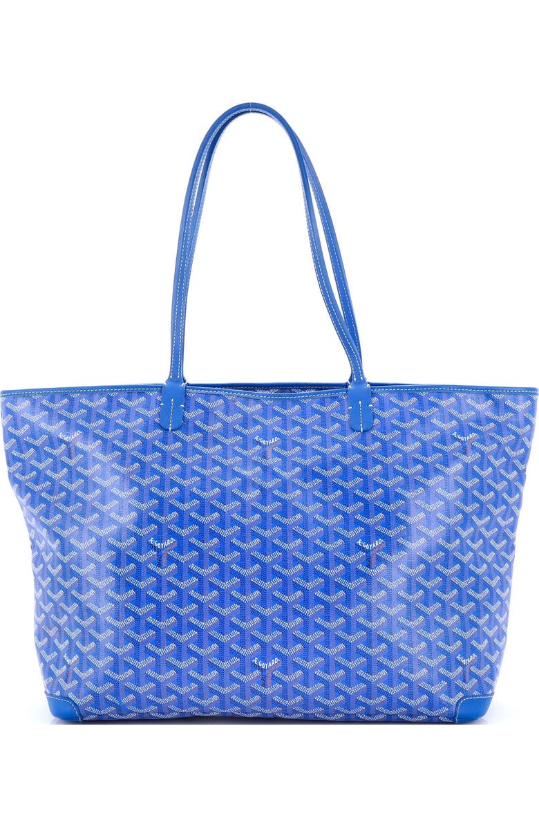 Pre-Owned Goyard Artois Tote Coated Canvas MM, Main, color, Blue