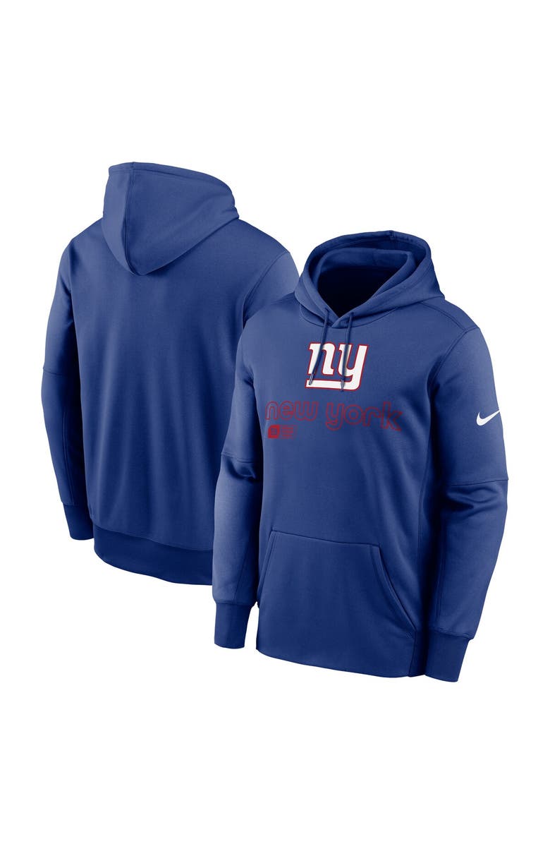 Nike Men's Nike Royal New York Giants Performance Pullover Hoodie, Main, color, 
